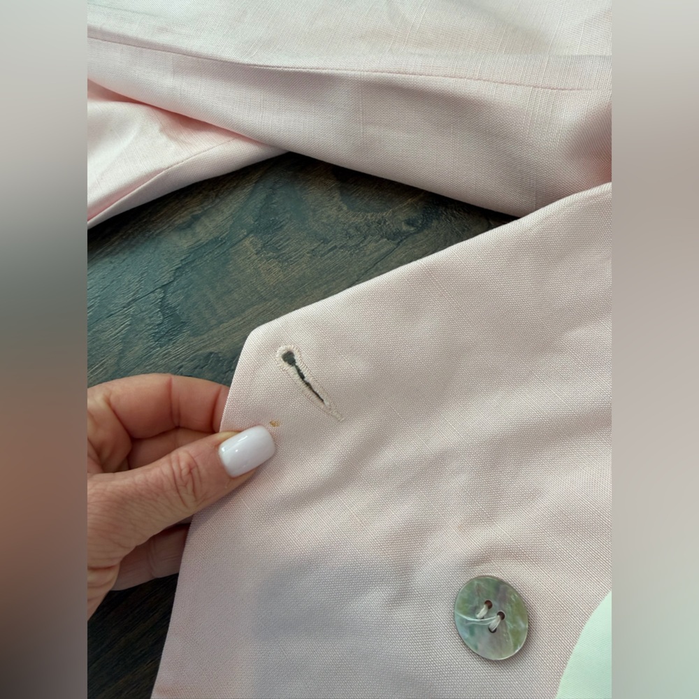 Vintage Christian Dior Peplum Blazer Light Pink Size 12 - Picture 13 of 13